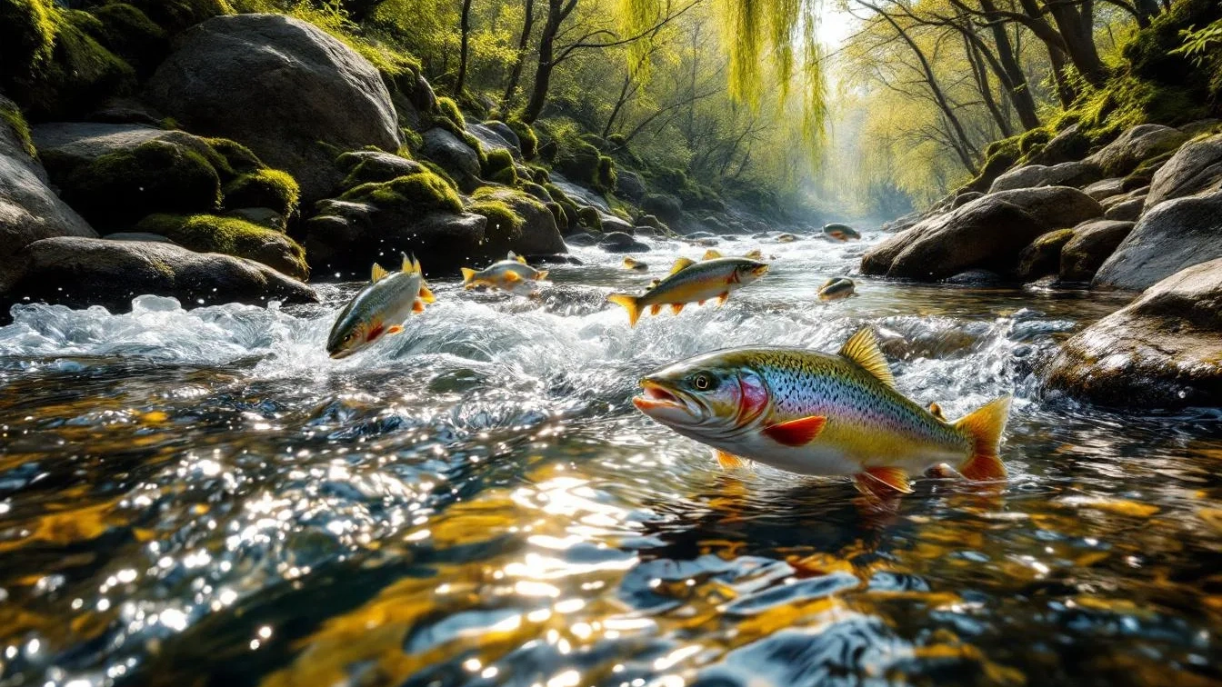 Pesci nei fiumi a marzo: le specie che risalgono e dove osservarle