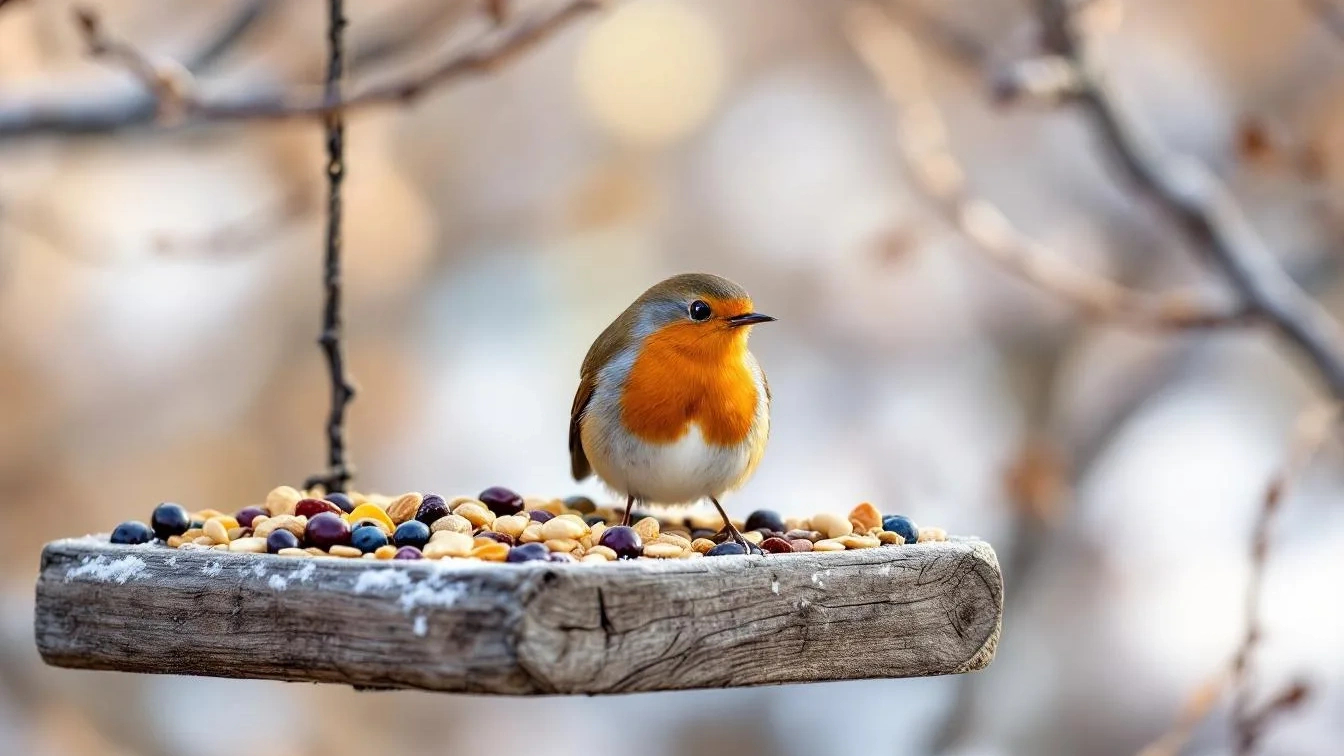 Pettirossi a febbraio: perché ricompaiono e cosa mettere adesso nella mangiatoia